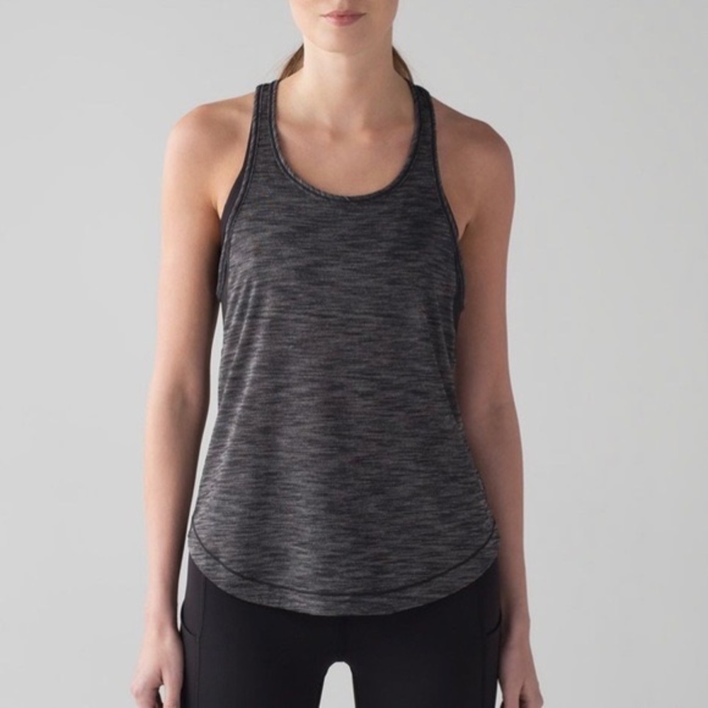 Lululemon Long Distance Tank Heathered Black (First Release)